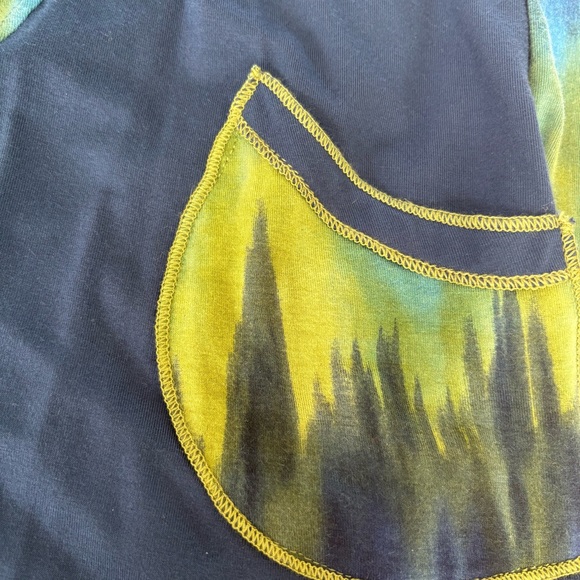 Parsley & Sage Tunic V-Neck Top Blue and Green Women M 3/4 Sleeve Soft - Picture 11 of 11